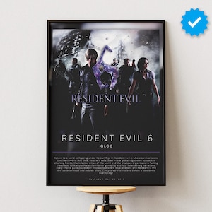 Resident Evil Poster | Gaming Poster | Videospiel Drucke | Wanddekor Poster | Gaming Geschenk | Videospiel Poster | Gaming Dekor