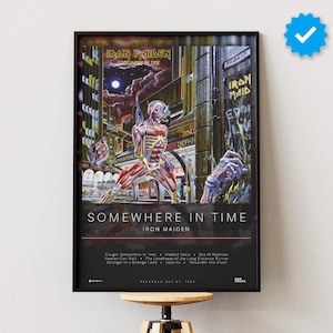 Iron Maiden Poster | Somewhere In Time Poster | Album Poster Prints | Wall Decor Posters | Album Cover | Metal Music Poster