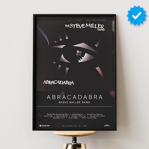 Steve Miller Band Poster | Abracadabra Poster | Album Poster Prints | Wall Decor Posters | Album Cover | Rock Music Poster