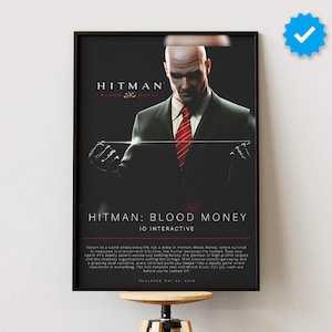 Hitman: Blood Money Poster | Gaming Poster | Video Game Prints | Wall Decor Posters | Gaming Gift | Video Game Poster | Gaming Decor