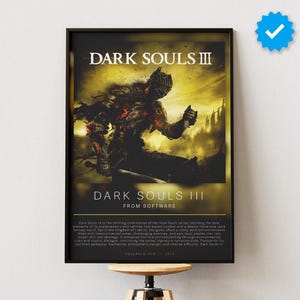 Dark Souls 3 Poster | Gaming Poster | Video Game Prints | Wall Decor Posters | Gaming Gift | Video Game Poster | Gaming Decor