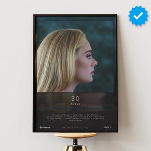 Adele Poster | 30 Poster | Album Poster Prints | Wall Decor Posters | Album Cover | Pop Music Poster