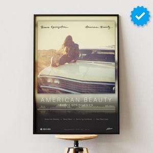 Bruce Springteen Poster | American Beauty Poster | Album Poster Prints | Wall Decor Posters | Album Cover | Rock Music Poster