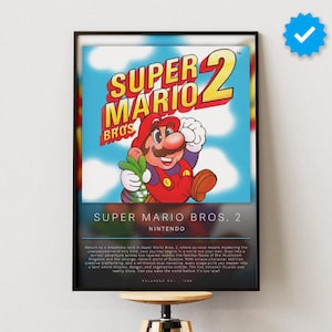 Super Mario Bros. 2 Poster | Gaming Poster | Video Game Prints | Wall Decor Posters | Gaming Gift | Video Game Poster | Gaming Decor