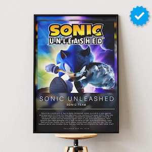 Sonic Unleashed Poster | Gaming Poster | Video Game Prints | Wall Decor Posters | Gaming Gift | Video Game Poster | Gaming Decor