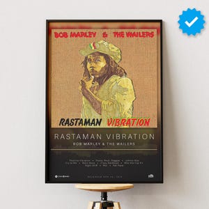 Bob Marley & The Wailers Poster | Rastaman Vibration Poster | Album Poster Prints | Wall Decor Posters | Album Cover | Reggae Music Poster