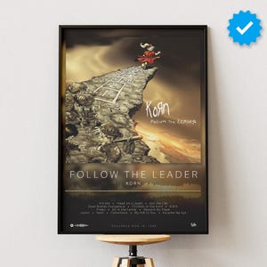 Korn Poster | Follow The Leader Poster | Album Poster Prints | Wall Decor Posters | Album Cover | Metal Music Poster