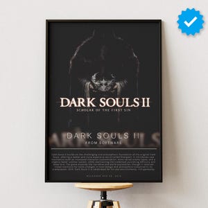 Dark Souls 2 Poster | Gaming Poster | Video Game Prints | Wall Decor Posters | Gaming Gift | Video Game Poster | Gaming Decor