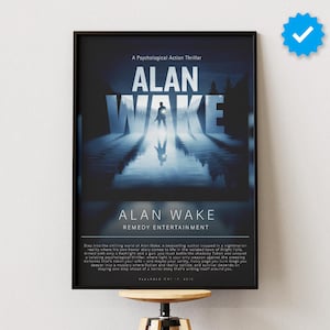 Alan Wake Poster | Gaming Poster | Video Game Prints | Wall Decor Posters | Gaming Gift | Video Game Poster | Gaming Decor