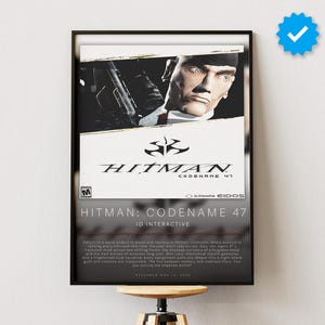 Hitman: Codename 47 Poster | Gaming Poster | Video Game Prints | Wall Decor Posters | Gaming Gift | Video Game Poster | Gaming Decor