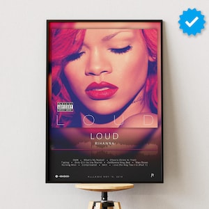 Rihanna Poster | Loud Poster | Album Poster Prints | Wall Decor Posters | Album Cover | Pop Music Poster