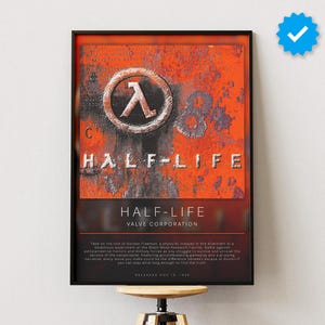 Half Life Poster | Gaming Poster | Video Game Prints | Wall Decor Posters | Gaming Gift | Video Game Poster | Gaming Decor