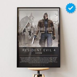 Resident Evil 4 Poster | Gaming Poster | Video Game Prints | Wall Decor Posters | Gaming Gift | Video Game Poster | Gaming Decor