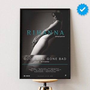 Rihanna Poster | Good Girl Gone Bad Poster | Album Poster Prints | Wall Decor Posters | Album Cover | Pop Music Poster