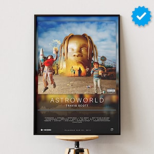 Travis Scott Poster | Astrowelt Poster | Album Poster Drucke | Wanddekor Poster | Album-Cover | Rap Musik Poster