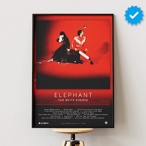 The White Stripes Poster | Elephant Poster | Album Poster Prints | Wall Decor Posters | Album Cover | Rock Music Poster