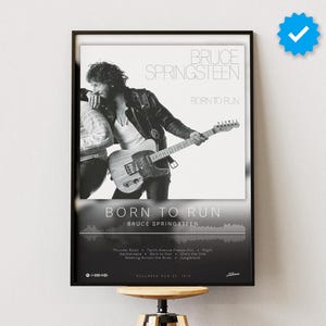 Bruce Springteen Poster | Born To Run Poster | Album Poster Prints | Wall Decor Posters | Album Cover | Rock Music Poster