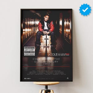 J Cole Poster | Cole World: The Sideline Story Poster | Album Poster Prints | Wall Decor Posters | Album Cover | Rap Music Poster