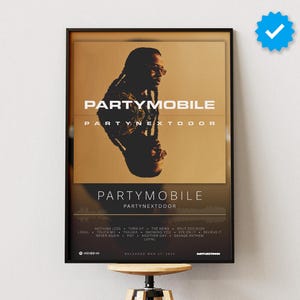 Partynextdoor Poster | Partymobil Poster | Album Poster Drucke | Wanddekor Poster | Album-Cover | R&B Musik Poster