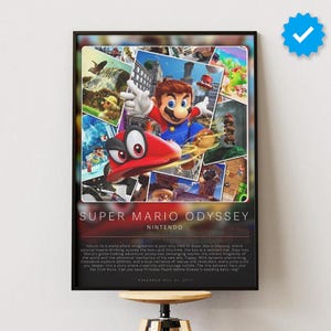 Super Mario Odyssey Poster | Gaming Poster | Video Game Prints | Wall Decor Posters | Gaming Gift | Video Game Poster | Gaming Decor