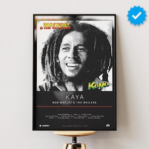 Bob Marley & The Wailers Poster | Kaya Poster | Album Poster Prints | Wall Decor Posters | Album Cover | Reggae Music Poster