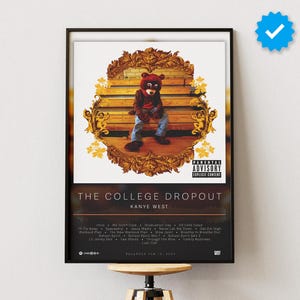 Kanye West Poster | The Collage Dropout Poster | Album Poster Prints | Wall Decor Posters | Album Cover | Rap Music Poster