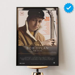 Bob Dylan Poster | Bob Dylan Print | Album Poster Prints | Wall Decor Posters | Album Cover | Rock Music Poster