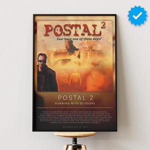 Postal 2 Poster | Gaming Poster | Video Game Prints | Wall Decor Posters | Gaming Gift | Video Game Poster | Gaming Decor