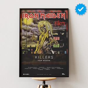 Iron Maiden Poster | Killers Poster | Album Poster Prints | Wall Decor Posters | Album Cover | Metal Music Poster