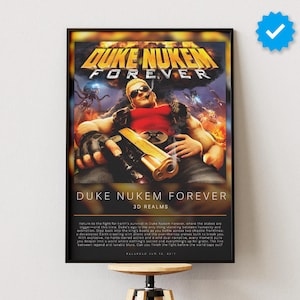Duke Nukem Forever Poster | Gaming Poster | Video Game Prints | Wall Decor Posters | Gaming Gift | Video Game Poster | Gaming Decor