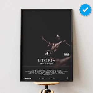 Travis Scott Poster | Utopia Poster | Album Poster Prints | Wall Decor Posters | Album Cover | Rap Music Poster