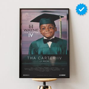 Poster di Lil Wayne / Poster di Tha Carter IV / Stampe di poster di album / Poster di decorazioni da parete / Copertina di album / Poster di musica rap