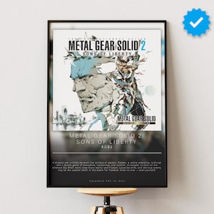 Metal Gear Solid 2: Sons of Liberty Poster | Gaming Poster | Video Game Prints | Gaming Gift | Video Game Poster | Gaming Decor
