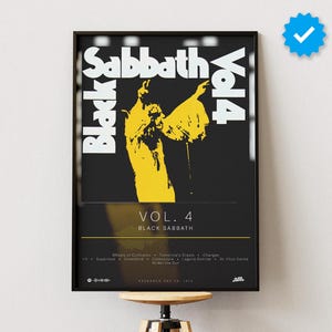 Black Sabbath Poster | Vol. 4 Poster | Album Poster Prints | Wall Decor Posters | Album Cover | Metal Music Poster