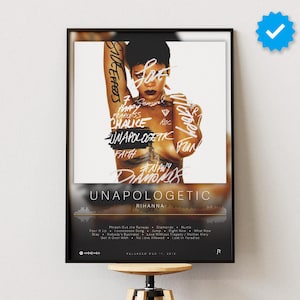 Rihanna Poster | Unapologetic Poster | Album Poster Prints | Wall Decor Posters | Album Cover | Pop Music Poster