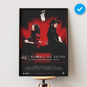 The White Stripes Poster | Get Behind Me Satan Poster | Album Poster Prints | Wall Decor Posters | Album Cover | Rock Music Poster