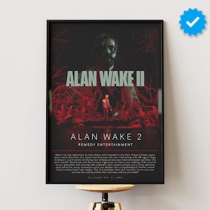 Alan Wake 2 poster | Gamingposter | Videogameafdrukken | Wanddecoratieposters | Gamingcadeau | Videogameposter | Gamedecor