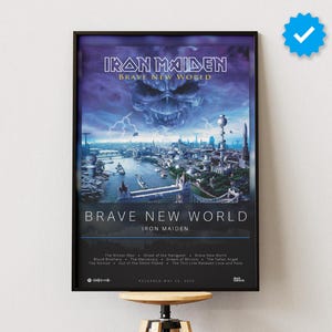 Iron Maiden Poster | Brave New World Poster | Album Poster Prints | Wall Decor Posters | Album Cover | Metal Music Poster