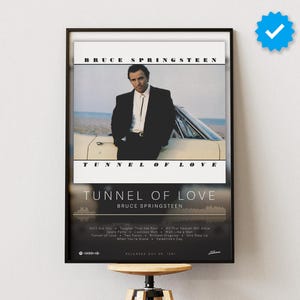 Bruce Springteen Poster | Tunnel Of Love Poster | Album Poster Prints | Wall Decor Posters | Album Cover | Rock Music Poster