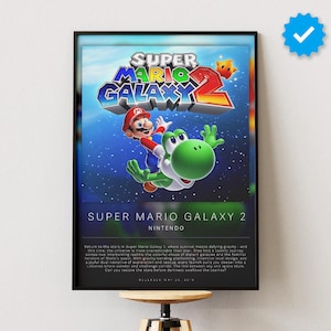 Super Mario Galaxy 2 Poster | Gaming Poster | Video Game Prints | Wall Decor Posters | Gaming Gift | Video Game Poster | Gaming Decor