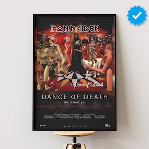 Iron Maiden Poster | Dance Of Death Poster | Album Poster Prints | Wall Decor Posters | Album Cover | Metal Music Poster