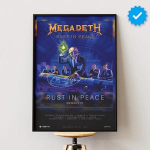 Megadeth Poster | Rust In Peace Poster | Album Poster Prints | Wall Decor Posters | Album Cover | Metal Music Poster