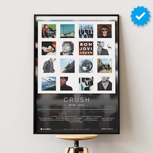 Bon Jovi Poster | Crush Poster | Album Poster Prints | Wall Decor Posters | Album Cover | Rock Music Poster