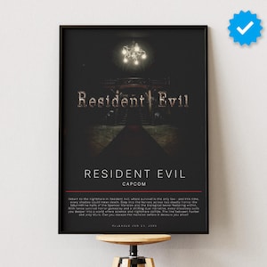 Resident Evil Poster | Gaming Poster | Video Game Prints | Wall Decor Posters | Gaming Gift | Video Game Poster | Gaming Decor