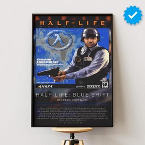 Half Life: Blue Shift Poster | Gaming Poster | Video Game Prints | Wall Decor Posters | Gaming Gift | Video Game Poster | Gaming Decor
