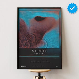 Póster de Pink Floyd / Póster de Meddle / Impresiones de póster de álbumes / Pósteres de decoración de pared / Portada de álbum / Póster de música rock
