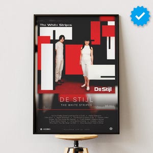 The White Stripes Poster | De Stijl Poster | Album Poster Prints | Wall Decor Posters | Album Cover | Rock Music Poster