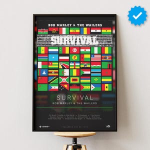 Bob Marley & The Wailers Poster | Survival Poster | Album Poster Prints | Wall Decor Posters | Album Cover | Reggae Music Poster