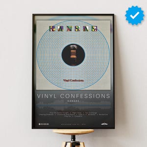 Kansas Poster | Vinyl Confessions Poster | Album Poster Prints | Wall Decor Posters | Album Cover | Rock Music Poster