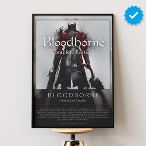 Bloodborne Poster | Gaming Poster | Video Game Prints | Wall Decor Posters | Gaming Gift | Video Game Poster | Gaming Decor